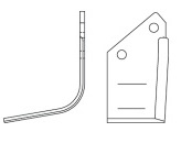 Нож (крыло) 200×145, h=8 мм левый    (6784/2719 — Howard)