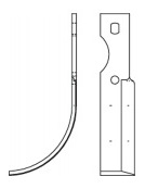 Нож (крыло) 220×87, h=6 мм левый     (Universal)