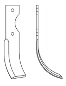 Нож (крыло) 218×77, h=5мм правый    (Agria-Lander)