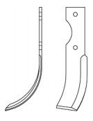 Нож (крыло) 218×77, h=5мм левый    (Agria-Lander)