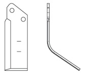 Нож (крыло) 195×102, h=6мм правый     (Agria-Pasquali)