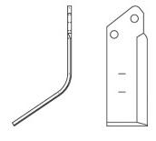 Нож (крыло) 195×102, h=6мм левый     (Agria-Pasquali)