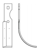 Нож (крыло) 220×87, h=6 мм правый     (Universal)